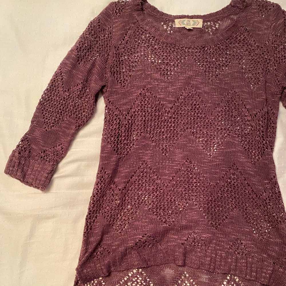 Purple light sweater